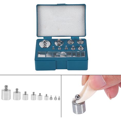 Ensemble de poids d'étalonnage de précision 17 pièces 211.1g, pour balances de bijoux et tests de 10mg à 100g (1/5)