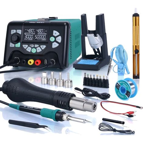 Alimentation électrique DC, Station de refonte à air chaud, Fer à souder, De base 853D5A-II, 220V UE (1/2)