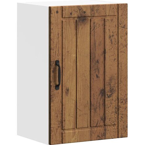 Mueble de pared para cocina Lucca 40 x 31 x 60 cm gran capacidad de almacenamiento diseño de montaje en pared en madera de ingeniería acabado en madera envejecida 020050150 (1/5)