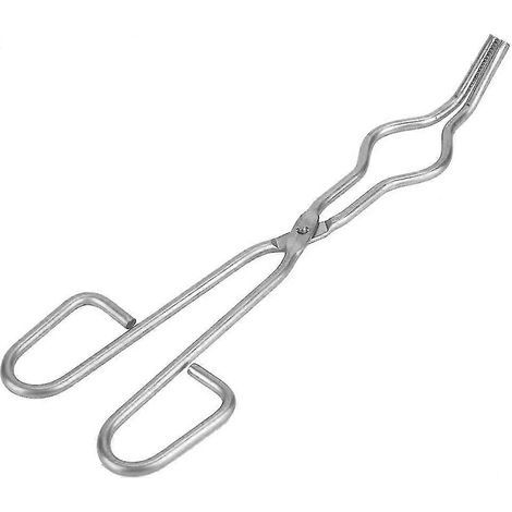 Pince à creuset de laboratoire, pince, acier, pince à creuset simple (argent) (1 pc) (LGL)-AquaForge (1/4)