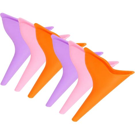 Lot de 6 urinoirs réutilisables en silicone pour femme