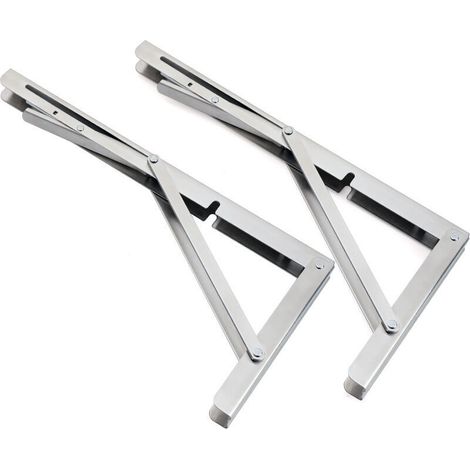 Équerre Pliante 250 mm，Support Console Pliable En Acier Inoxydable，Equerre Pour Etagere Murale