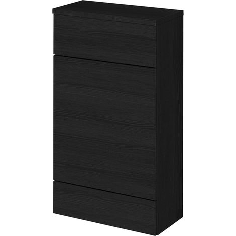 Alrewas Contemporary Floor Standing WC Unit with Coordinating Worktop, Charcoal Black, 500mm