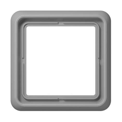 Jung Cadre 1gang, CD 500, IP 44, duroplastique, gris, montage vertical et horizontal CD 581 GR