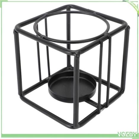 Support de Bougie à Thé - FAFEICY - Noir - Métal - Design Contemporain - Intérieur (1/4)