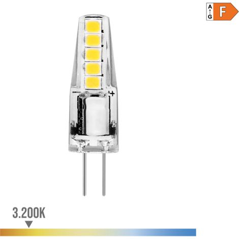 Bombilla LED EDM Bi-Pin Silicona G4 12V 2W 180lm 3200K Luz Cálida Ø10x37mm (1/7)