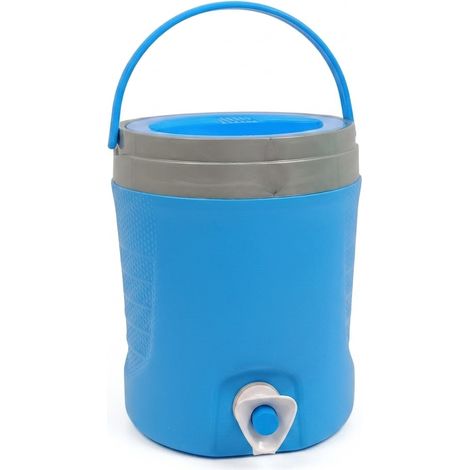 Thermos Borraccia Termica 3 Litri con Rubinetto Maniglia Contenitore Frigo Acqua in Plastica Bocca Larga Tappo e Contenitore Porta Oggetti – 3 Colori Disponibili - colorigenerali: BLU