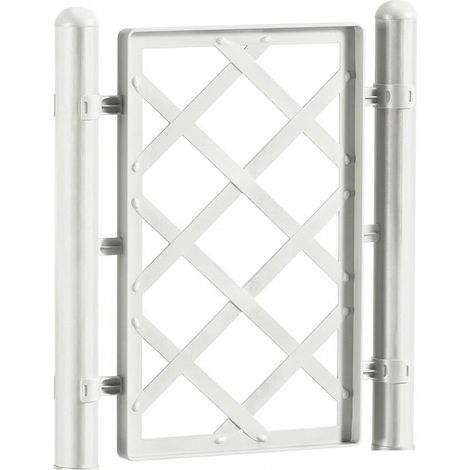 Spalliera Bianca Modulare per Piante Rampicanti Grigliato in Plastica 43x52 cm con Giunti e Tappi Supporto Traliccio rete Divisorio Grigliato per Giardino e Balcone Made in Italy