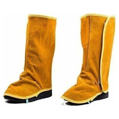 VURAHOME - Schweißergamaschen aus Leder, XU, Strapazierfähige Stiefel- und Schuhüberzüge, Fußüberzüge zum Schutz von Schweißern vor Hitze und Abrieb, Protektoren - (1/5)