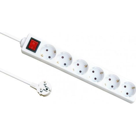 Base múltiple 6 enchufes con interruptor cable 1,5 m 3G1.5 mm 3500 W (1/2)