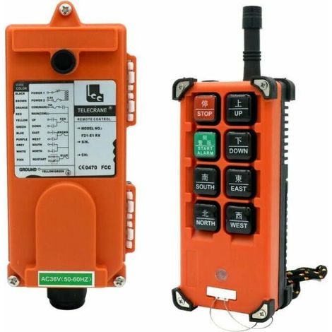 F21-E1B DC12-72V interrupteur de commande à distance industriel palan ascenseur télécommande grue contrôleur A expéditeur récepteur (1/2)