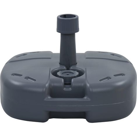 Base de sombrilla portátil rellenable con arena/agua gris vidaXL (1/2)