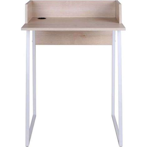 Mesa de estudio acabado roble/blanco, 84 cm(alto)60 cm(ancho) 48 cm(largo) (1/2)