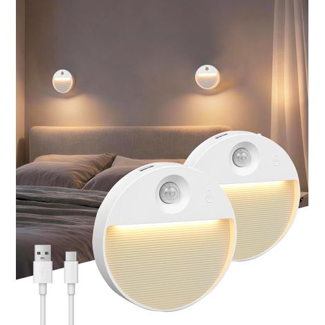 Pack x 2 Veilleuses Intérieures NEO LED à Détection de Mouvement (1/5)