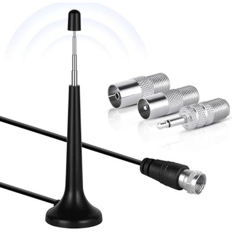 Antenne radio DAB pour chaîne Hi-Fi intérieure, antenne FM intérieure 3M, antenne télescopique numérique TV pour tuner ampli stéréo récepteur AV audio vidéo home cinéma Hi-Fi