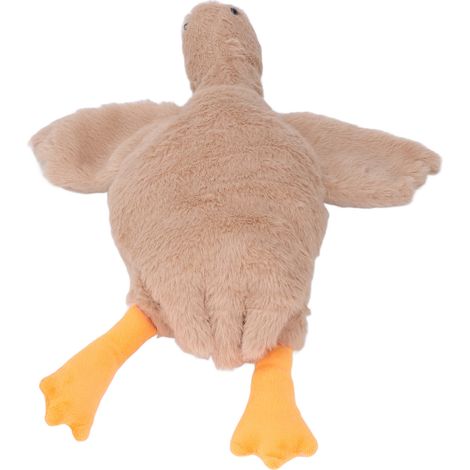 Plüschgans, ein niedliches und weiches Spielzeug für Kinder und Erwachsene, braun, ideal als Kissen oder Sofakissen. (1/5)