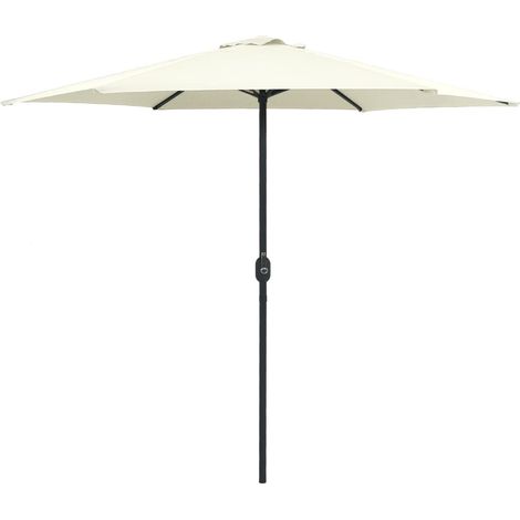 Sonnenschirm mit Aluminium-Mast 270x246 cm Sandweiß