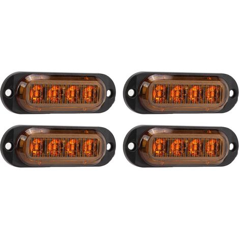 LKW-Seitenleuchten, 3000K Hochleistungs-LED, IP65 wasserdicht, einfache Installation, 12–24 V, gelb