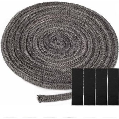 Joint Tressé - Fibre De Verre - 10 mm x 2.5 m - Pour Insert Cheminée Et Poêle À Bois - 1 Pièce (1/5)