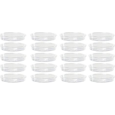 20 sottovasi in plastica trasparente da Ø 12 cm - Per vasi con fiori e piante da interno o esterno (1/5)
