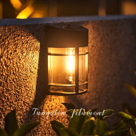 Lampe Solaire Exterieur Jardin, 1 Peice Lumiere Solaire Exterieur avec Étanche, Rétro LED Applique Solaire Exterieur Décoration (1/5)
