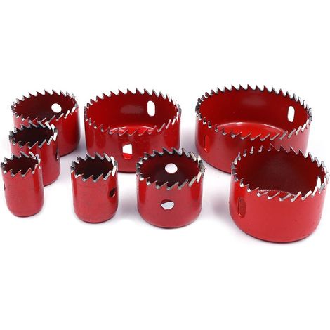 11Pcs Kit de scie-Cloche pour Le Bois Perceuse électrique Durable en Acier à Grande Vitesse avec Dents de Coupe de Haute précision Kit de scie-Cloche pour Le Bois pour cloisons sèches PVC (1/5)