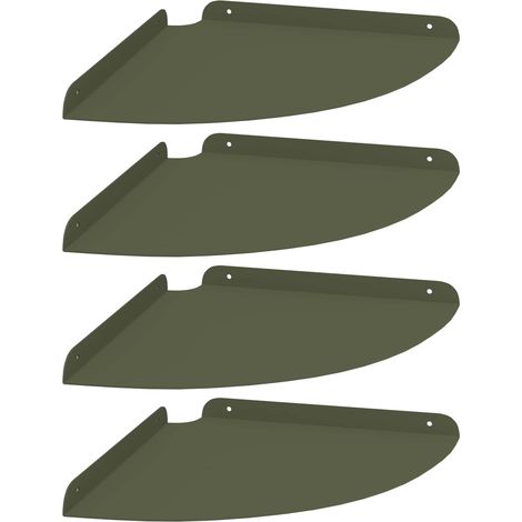 Maison Exclusive - Schwebendes Regal mit Regal 4 pcs Olivgrün 30