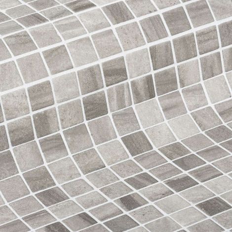 Mosaïque en pâte de verre aspect marbre gris mate 2,5x2,5 cm ZEN SARSEN (1/5)