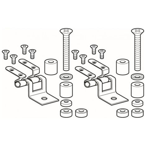 Geberit Jeu de charnières pour abattant WC Courreges, 596240000, 596240000
