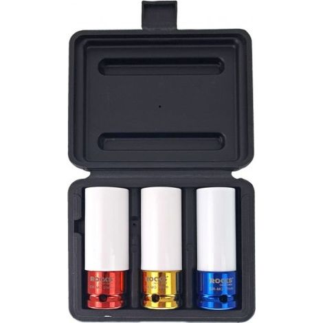 Set bussole ROOKS per cerchi in alluminio 1/2" 17–19–21 mm (OK-01.5600)