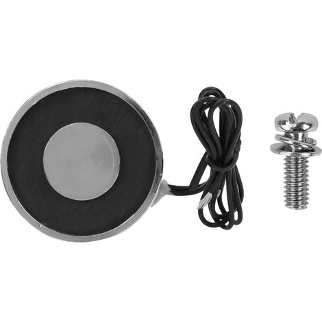 Ventouse de levage à solénoïde de forme ronde 20 kg/200 N, 34 x 18 mm, 12 V CC/24 V (DC12V) (1/5)