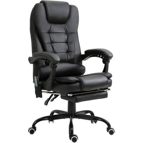 Fauteuil de bureau relaxant massant BRANSON noir (1/5)