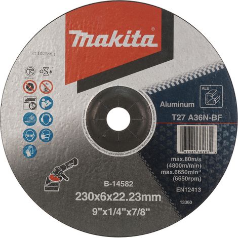 MAKITA disco de lijado aluminio 230x6x22,23 mm B-14582 (1/4)
