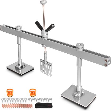 Mophorn Kit de extracción de abolladuras para automóviles , palanca de 85 cm con 6 ganchos de garra, herramientas de eliminación de abolladuras sin pintura para reparación de carrocerías de