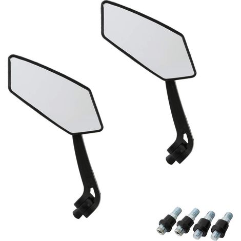 Motorrad Rückspiegel Universal 8mm/10mm Schwarz ABS Kunststoff Paar (1/5)