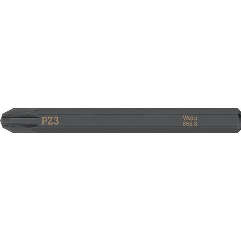 Bit 855 S PZ 3x70mm 1/4 di pollice 855 S PZ 3x70mm L.70mm WERA (Per 5) (1/2)