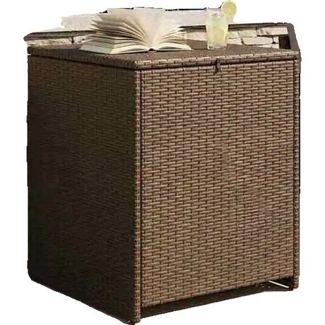 Boîte de rangement, acier robuste, design résistant aux intempéries, JAUNE (1/2)
