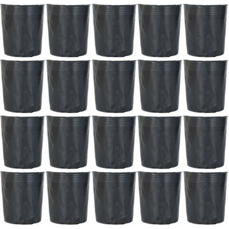 Lot de 300 pots de pépinière en plastique biodégradables pour débutants, idéaux pour le jardinage, les boutures et les semis de plantes succulentes. Dimensions : 12 x 12 cm. (1/5)