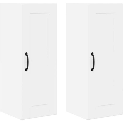 Meuble mural de cuisine,Armoire de cuisine 2 pcs Blanc brillant 30 x 31 x 80 cm CFW85343 (1/5)