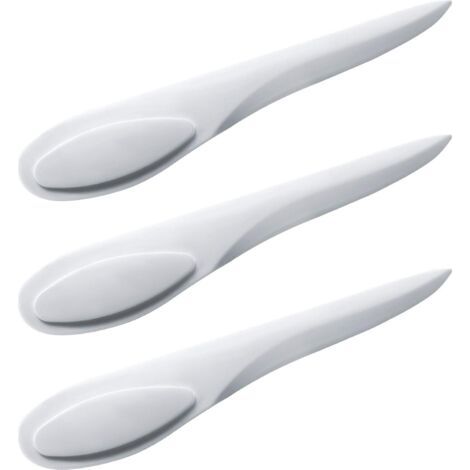 3 pièces outil de couture de plis de couture outil de presse de couture de retourneur de marque de couture en plastique pour coudre le quilting (blanc)