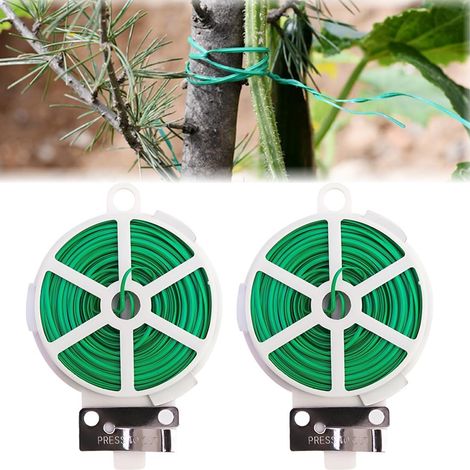 2 Pcs Fil Jardinage Vert 50M Rouleaux De Fil De Liaison Fin Pour Plantes Avec Distributeur Liens De Jardinage Pour Ligatures Et Cutter Pour L'Organisation Les Projets De Bricolage (1/5)