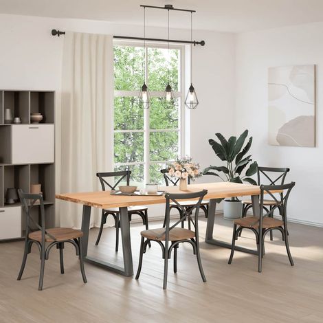 Maison Exclusive - Esstisch Beine V-Form 2 Stück Anthrazit 90x(72