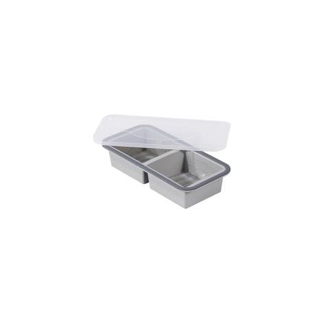 Plateau De Congélation De Cubes De Soupe Avec Couvercle, Conception Antidérapante Sûre, 14,5x29,5x6cm, Moule De Congélation Des Aliments, Plateau De Préparation De Cuisson, Matériau En Silicone Portab