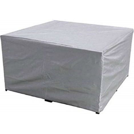 Housse Salon de Jardin avec, Iimperméable, Coupe Vent, Anti UV, Robuste Tissu Oxfor 210D Housse de Protection pour Table Chaise Meubles，Argent 14014090CM (1/4)