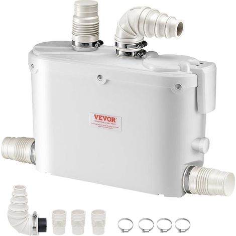 Pompe de Relevage Eaux Grises 500W Débit 110 L/min Hauteur 8 m 4 Entrées Cuisine Douche Sous-sol FLO500-DE Pro (1/5)