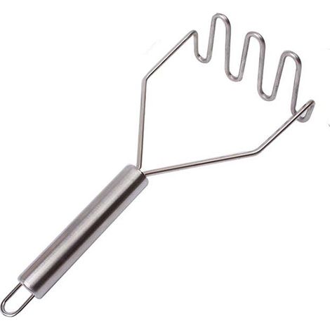 Presse-purée, presse-purée en métal robuste en acier inoxydable avec (1/3)