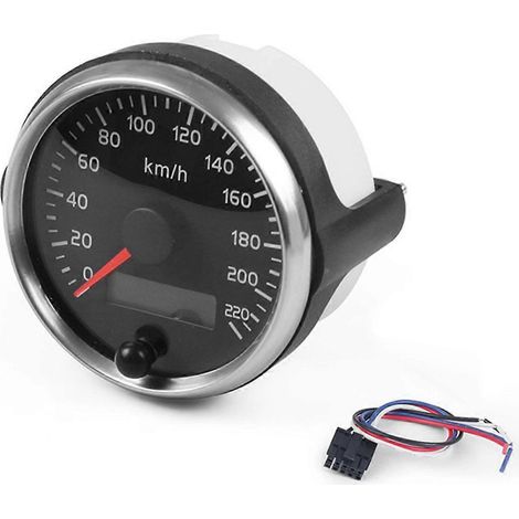 Compteur de vitesse universel pour voiture 85 mm, odomètre, 220 km/h (1/5)