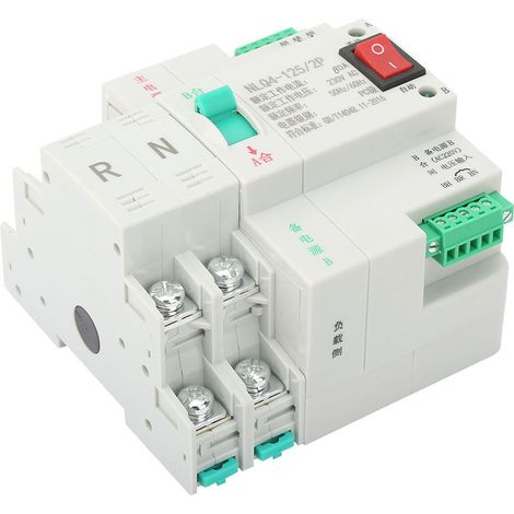 Alimentation sans interruption 220 V avec commutateur de transfert automatique double alimentation 2P