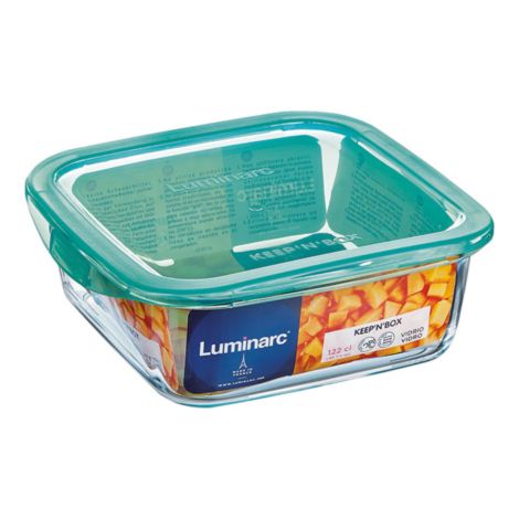 FIAMBRERA DE VIDRIO CUADRADA CON TAPA LUMINARC 72CL
