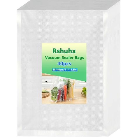 Sac Sous Vide 28x40cm 40pcs Sous Vide Alimentaire 200µm Sachet Sous Vide pour Toutes Machines Emballer Sous Vide et Sacs Congélation Sous Vide Sans BPA pour Viande Légume Réfrigérateur Cuisine (1/5)